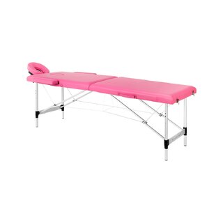 Table de massage pliable Balance en aluminium rose, 2 pièces