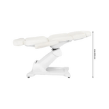 Fauteuil cosmétique pivotant électrique Azzurro 869A, 4 moteurs, blanc