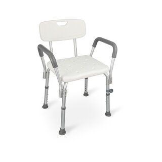 Chaise de douche avec dossier et accoudoirs