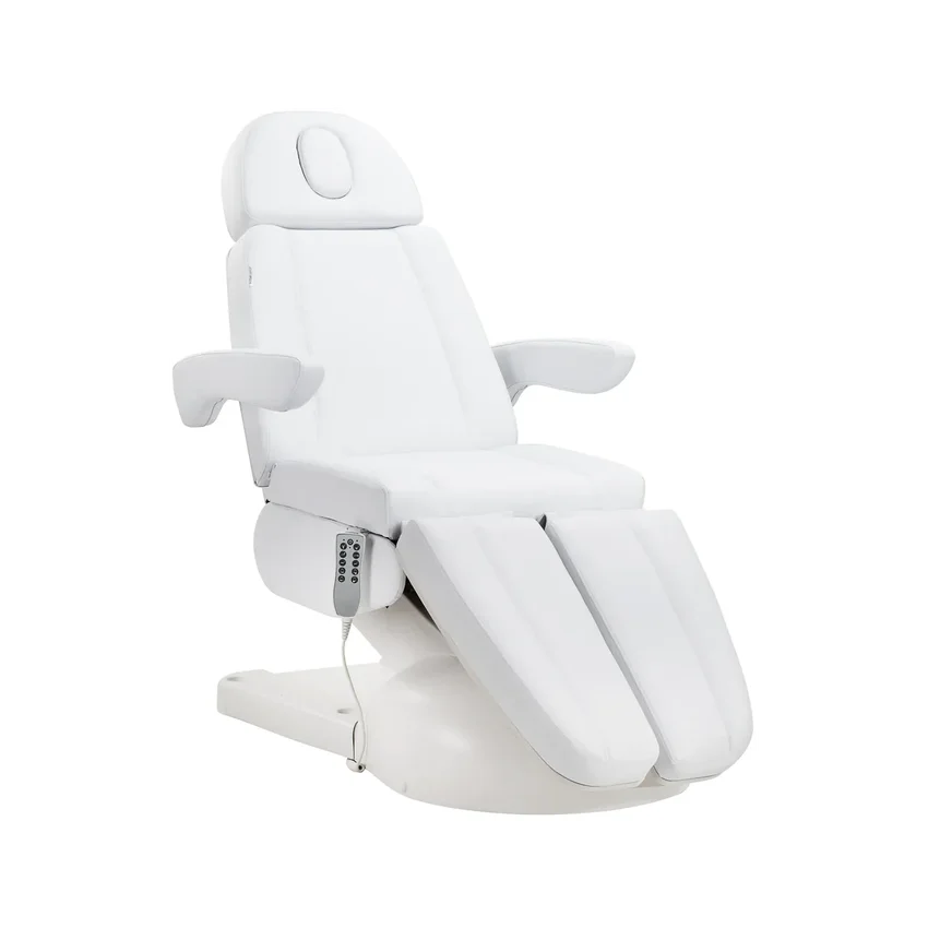 Fauteuil électrique Azzurro Lux pour soins esthétiques 5 moteurs blanc