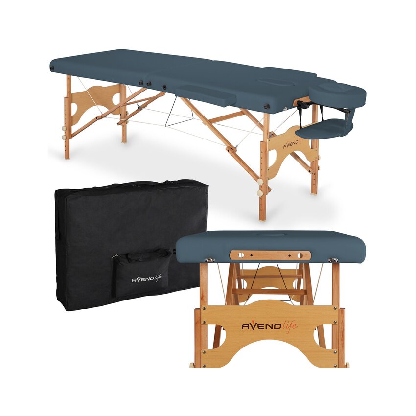 Table de massage portable Aura Matt Touch K102 Bleu