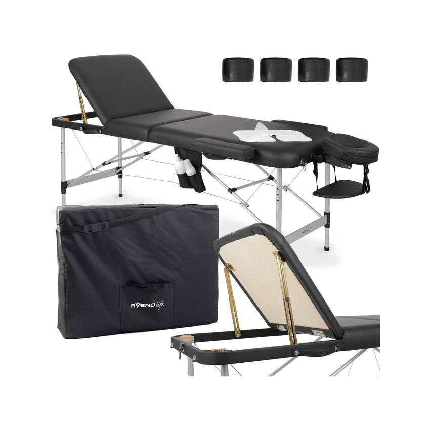 Table de massage portable Adele 70 cm - Noire