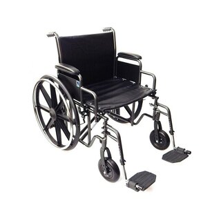 Fauteuil roulant extra large 61 cm cadre renforcé – Capacité de poids : 225 kg