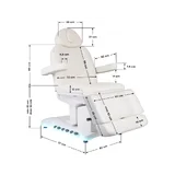 Fauteuil de soins électrique chauffant Azzurro 708B 4 moteurs - blanc