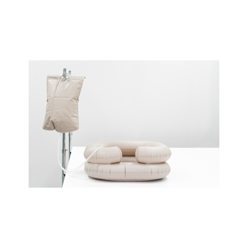 Cuve de lavage de cheveux gonflable avec tuyau de vidange