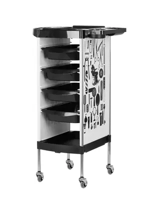 Chariot de coiffure X11-9 BLANC Graphiques