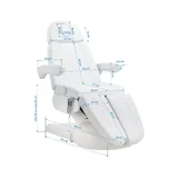 Fauteuil électrique Azzurro Lux pour soins esthétiques 3 moteurs blanc