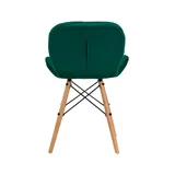 Chaise de maquillage 4Rico QS-186 en velours vert