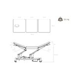 Table de traitement électrique à 3 sections, Brom