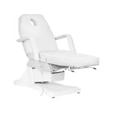 Fauteuil de beauté électrique avec rembourrage moelleux, blanc, avec 1 moteur