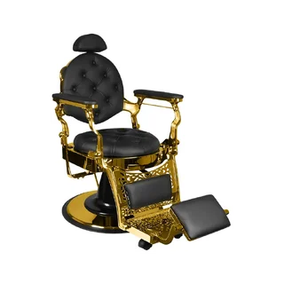 Fauteuil de barbier Gabbiano Giulio doré et noir