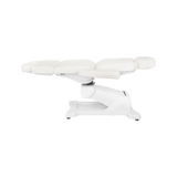 Fauteuil cosmétique pivotant électrique Azzurro 869A, 4 moteurs, blanc