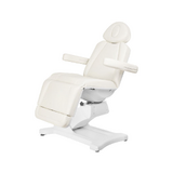 Fauteuil cosmétique pivotant électrique Azzurro 869A, 4 moteurs, blanc