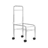 Bain de pieds sur roulettes chromé pour pédicure