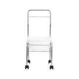 Bain de pieds sur roulettes chromé pour pédicure