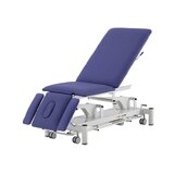 Table de massage électrique 5 sections - Rila PRO - Structure blanche, revêtement bleu