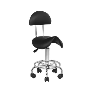 Chaise selle noire 6001 avec dossier