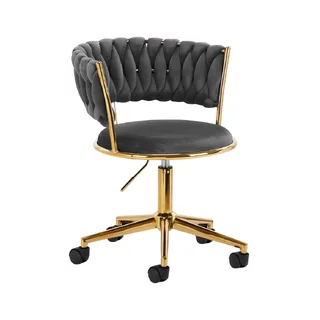 Fauteuil pivotant 4Rico en velours QS-GW01G gris