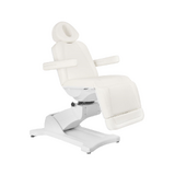 Fauteuil cosmétique pivotant électrique Azzurro 869A, 4 moteurs, blanc