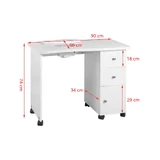 Table de manucure 011B avec extraction