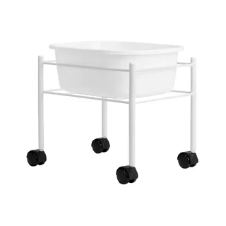 Repose-pieds blanc simple