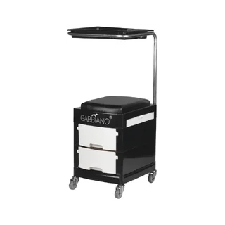 Tabouret d'aide cosmétique 16 plus noir blanc