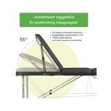 Table de massage portable Adele 70 cm - Noire