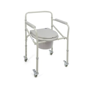 Chaise de douche pliable avec fonction toilettes – Roues avec freins
