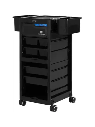 Chariot de coiffure Gabbiano avec stérilisateur UV 68UV noir