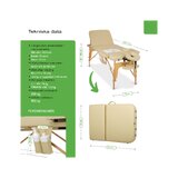 Table de massage portable Bianca - Beige