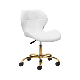 Fauteuil de maquillage QS-06B - or blanc