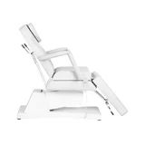 Fauteuil de beauté électrique avec rembourrage moelleux, blanc, avec 1 moteur