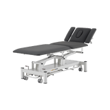 Table de massage électrique 5 sections - Rila PRO - Structure blanche, revêtement gris