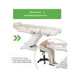 Fauteuil de soins esthétiques électrique Elara PRO 6P - blanc