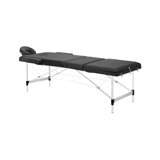 Table de massage pliante en aluminium BALANCE, trois sections, noire