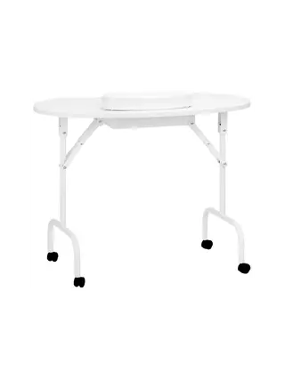 Bureau pliant table à ongles 4031 blanc + sac