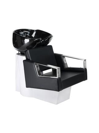Fauteuil à shampoing noir Arturo BR-3573