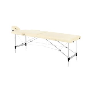 Table de massage pliable Balance en aluminium, 2 pièces, couleur crème