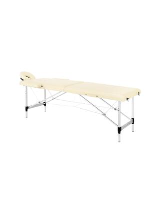 Table de massage pliable Balance en aluminium, 2 pièces, couleur crème