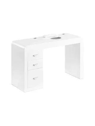 Table de manucure, coiffeuse 312 blanche droite