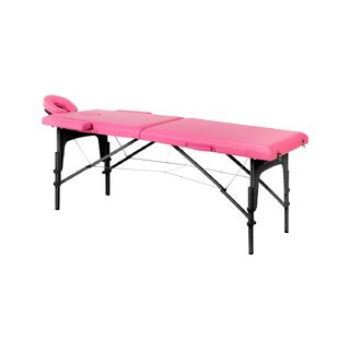 Table de massage pliable Balance en bois rose et noir, 2 pièces