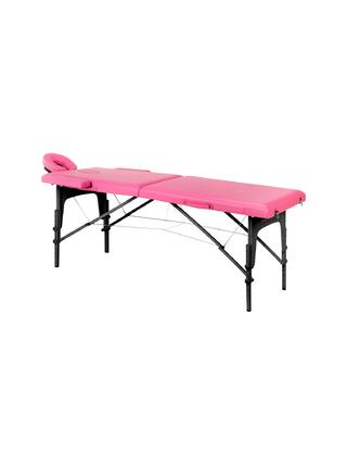 Table de massage pliable Balance en bois rose et noir, 2 pièces