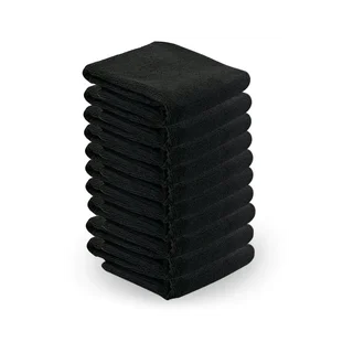 Serviette en microfibre 73x40cm 10 pièces noir