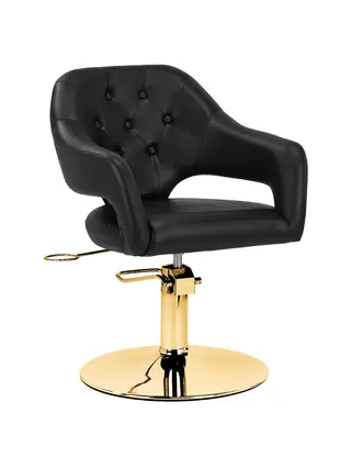 Chaise de barbier chaise client Gabbiano Parma or noir
