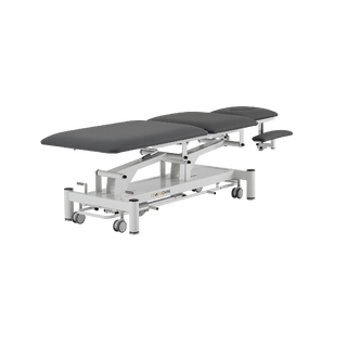 Table de massage électrique 5 sections - Rila PRO - Structure blanche, revêtement gris