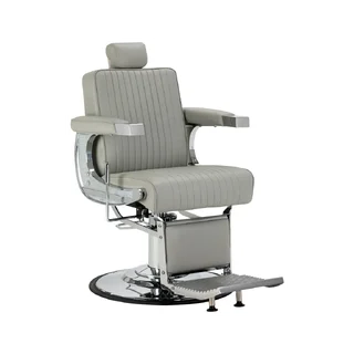 Fauteuil de barbier gris chromé - Gabbiano Visionerio