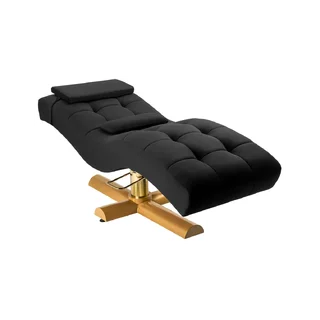 Fauteuil de soin des cils Corona SPA, noir avec base dorée