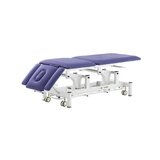 Table de massage électrique 5 sections - Rila PRO - Structure blanche, revêtement bleu