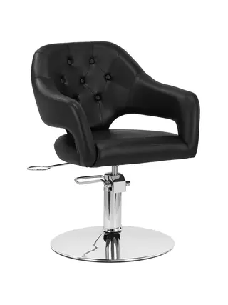 Chaise de barbier chaise client Gabbiano Parma noir