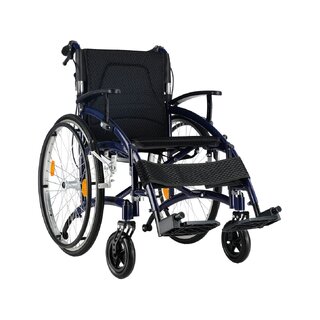 Fauteuil roulant léger 12 kg en aluminium de qualité supérieure, bleu foncé